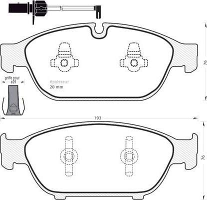 Sangsin Brake SP1694 - Komplet Pločica, disk-kočnica www.molydon.hr