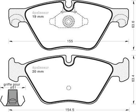 BOSCH 986424764 - Komplet Pločica, disk-kočnica www.molydon.hr