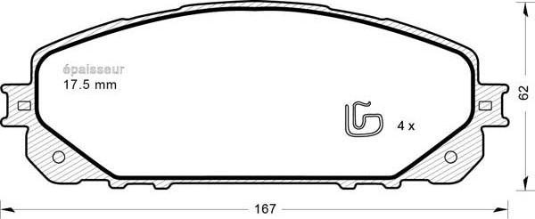 MGA 1195 - Komplet Pločica, disk-kočnica www.molydon.hr