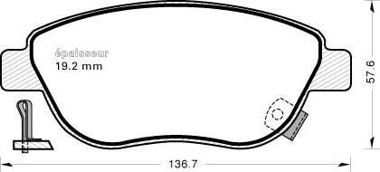 MGA 1134 - Komplet Pločica, disk-kočnica www.molydon.hr