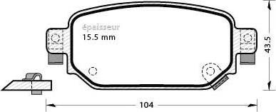 MGA 1300 - Komplet Pločica, disk-kočnica www.molydon.hr