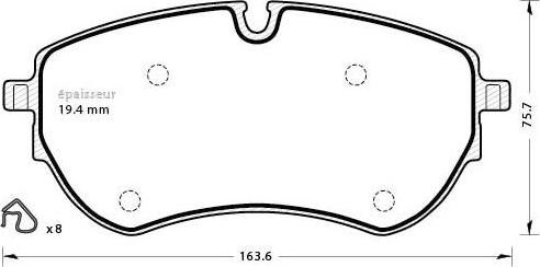 MGA 1302 - Komplet Pločica, disk-kočnica www.molydon.hr