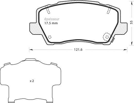 MGA 1320 - Komplet Pločica, disk-kočnica www.molydon.hr