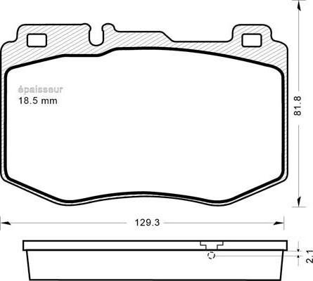 Japanparts PA-0515MK - Komplet Pločica, disk-kočnica www.molydon.hr