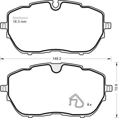 MGA 1208 - Komplet Pločica, disk-kočnica www.molydon.hr