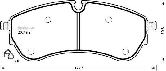 MGA 1288 - Komplet Pločica, disk-kočnica www.molydon.hr