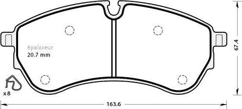 MGA 1287 - Komplet Pločica, disk-kočnica www.molydon.hr