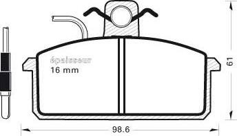 MGA 128 - Komplet Pločica, disk-kočnica www.molydon.hr