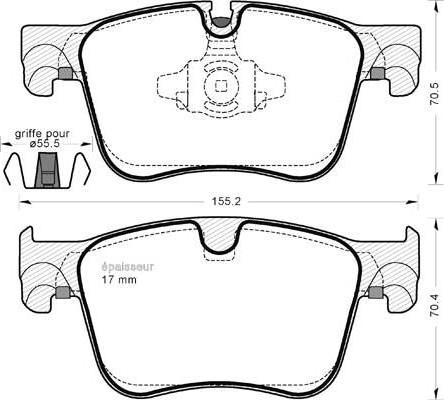 Magneti Marelli P61135MM - Komplet Pločica, disk-kočnica www.molydon.hr