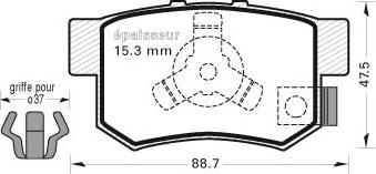 MGA 834 - Komplet Pločica, disk-kočnica www.molydon.hr