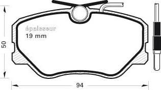 MGA 222 - Komplet Pločica, disk-kočnica www.molydon.hr