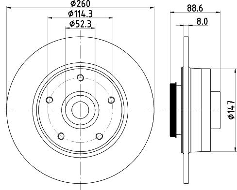 Mintex MDC2795C - Kočioni disk www.molydon.hr