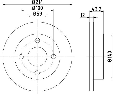 Mintex MDC443 - Kočioni disk www.molydon.hr