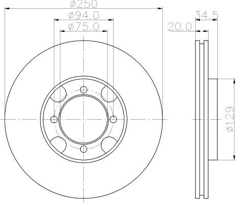 Mintex MDC580 - Kočioni disk www.molydon.hr