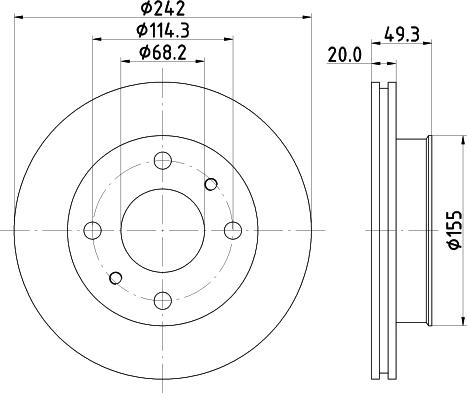 Mintex MDC583 - Kočioni disk www.molydon.hr