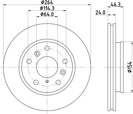 Mintex MDC663 - Kočioni disk www.molydon.hr