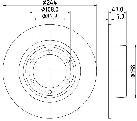 Mintex MDC66 - Kočioni disk www.molydon.hr