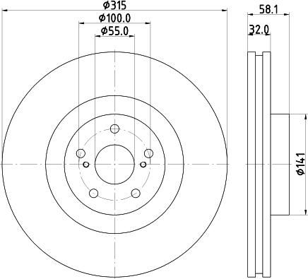 Mintex MDC1955 - Kočioni disk www.molydon.hr