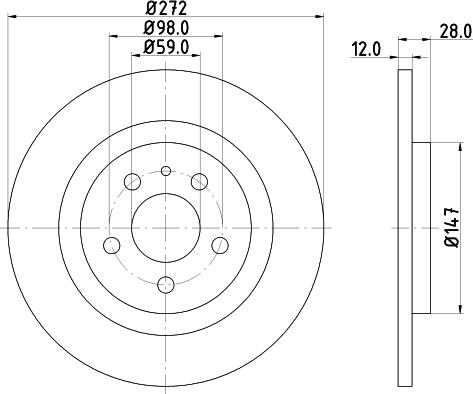 Mintex MDC1599 - Kočioni disk www.molydon.hr