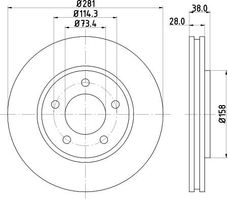 Mintex MDC1555 - Kočioni disk www.molydon.hr