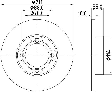 Mintex MDC1102 - Kočioni disk www.molydon.hr