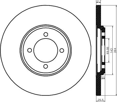 Brembo 8255710 - Kočioni disk www.molydon.hr