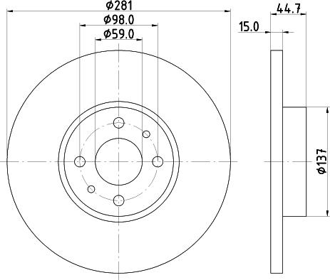 Mintex MDC1255 - Kočioni disk www.molydon.hr