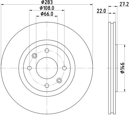 Mintex MDC814 - Kočioni disk www.molydon.hr