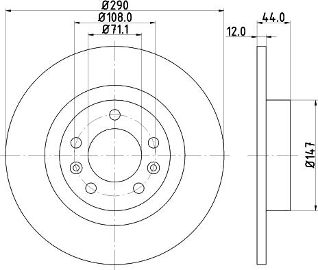 Mintex MDC82345C - Kočioni disk www.molydon.hr