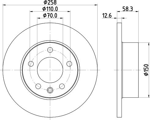 HELLA 8DD 355 101-411 - Kočioni disk www.molydon.hr