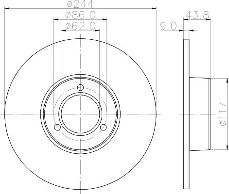 Mintex MDC340 - Kočioni disk www.molydon.hr