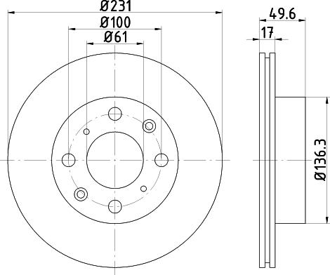 Mintex MDC342 - Kočioni disk www.molydon.hr