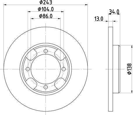 Mintex MDC387 - Kočioni disk www.molydon.hr