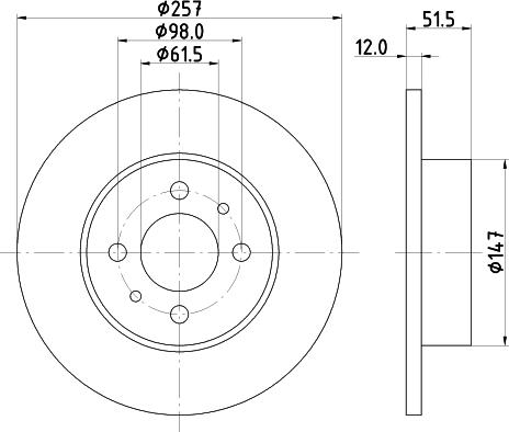 Mintex MDC249 - Kočioni disk www.molydon.hr