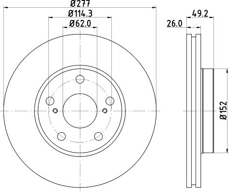 Mintex MDC2544 - Kočioni disk www.molydon.hr