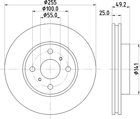 Mintex MDC2560 - Kočioni disk www.molydon.hr