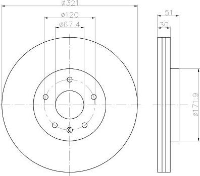 Mintex MDC2500 - Kočioni disk www.molydon.hr