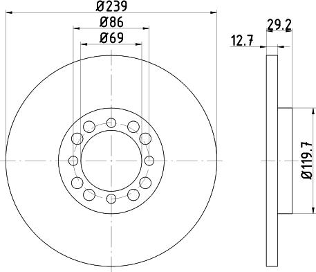 Mintex MDC251 - Kočioni disk www.molydon.hr