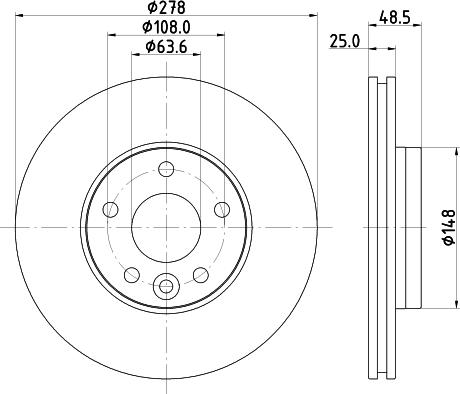 Mintex MDC2807C - Kočioni disk www.molydon.hr