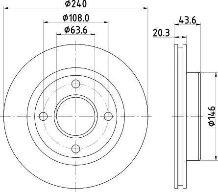 Mintex MDC2834C - Kočioni disk www.molydon.hr