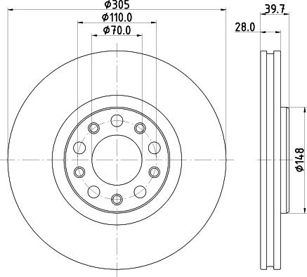 Mintex MDC2823C - Kočioni disk www.molydon.hr