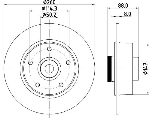 Mintex MDC2374 - Kočioni disk www.molydon.hr