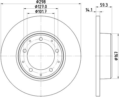 Mintex MDC2259 - Kočioni disk www.molydon.hr