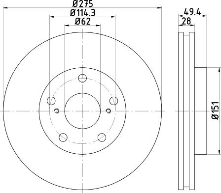 Mintex MDC2257 - Kočioni disk www.molydon.hr