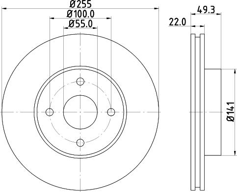 Mintex MDC2215 - Kočioni disk www.molydon.hr