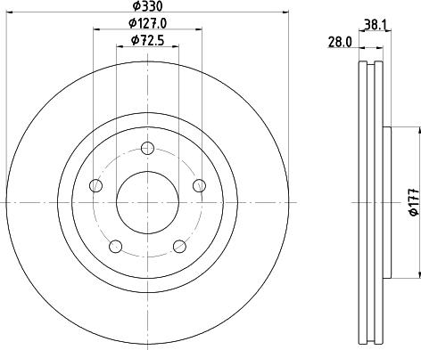 Mintex MDC2721 - Kočioni disk www.molydon.hr