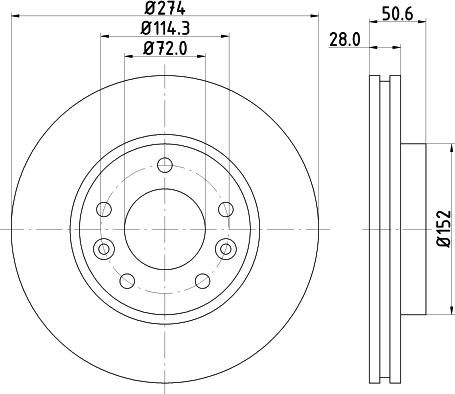 Mintex MDC2776C - Kočioni disk www.molydon.hr