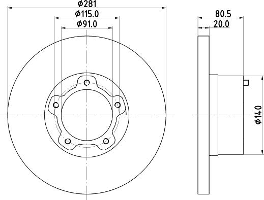 Mintex MDC750 - Kočioni disk www.molydon.hr