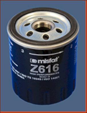 MISFAT Z616 - Filter za ulje www.molydon.hr