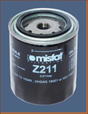 MISFAT Z211 - Filter za ulje www.molydon.hr